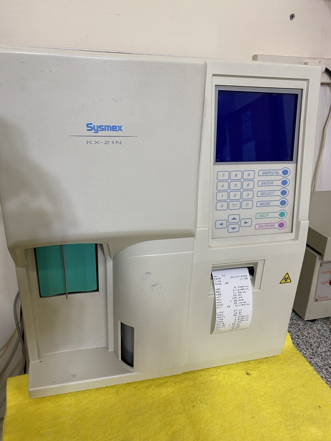 Contador hematológico Sysmex KX-21N